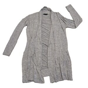 Banana Republic Gray Heathered Open Front Long Sleeve Cardigan Sweater Sz Small